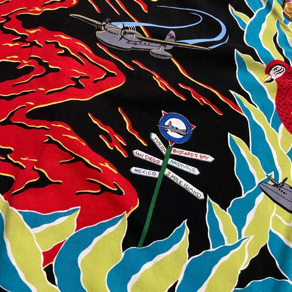 Reyn Spooner Vintage Hawaiian Spun Rayon Margaritaville Volcano Shirt Men's XL - Picture 5 of 9